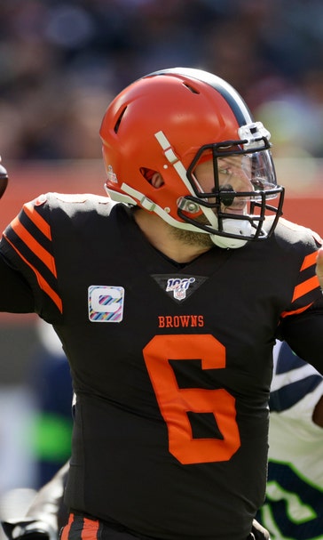 Browns' Mayfield slowed by hip injury, but should face Pats